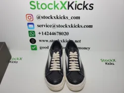 Rick Owens EDFU Vintage Sneaks Leather Black Milk White RP01C5888LPOLVS-911 review stockxkicks  06