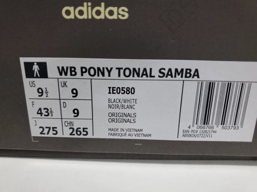 Adidas Samba Pony Tonal Wales Bonner Core Black IE0580 review 