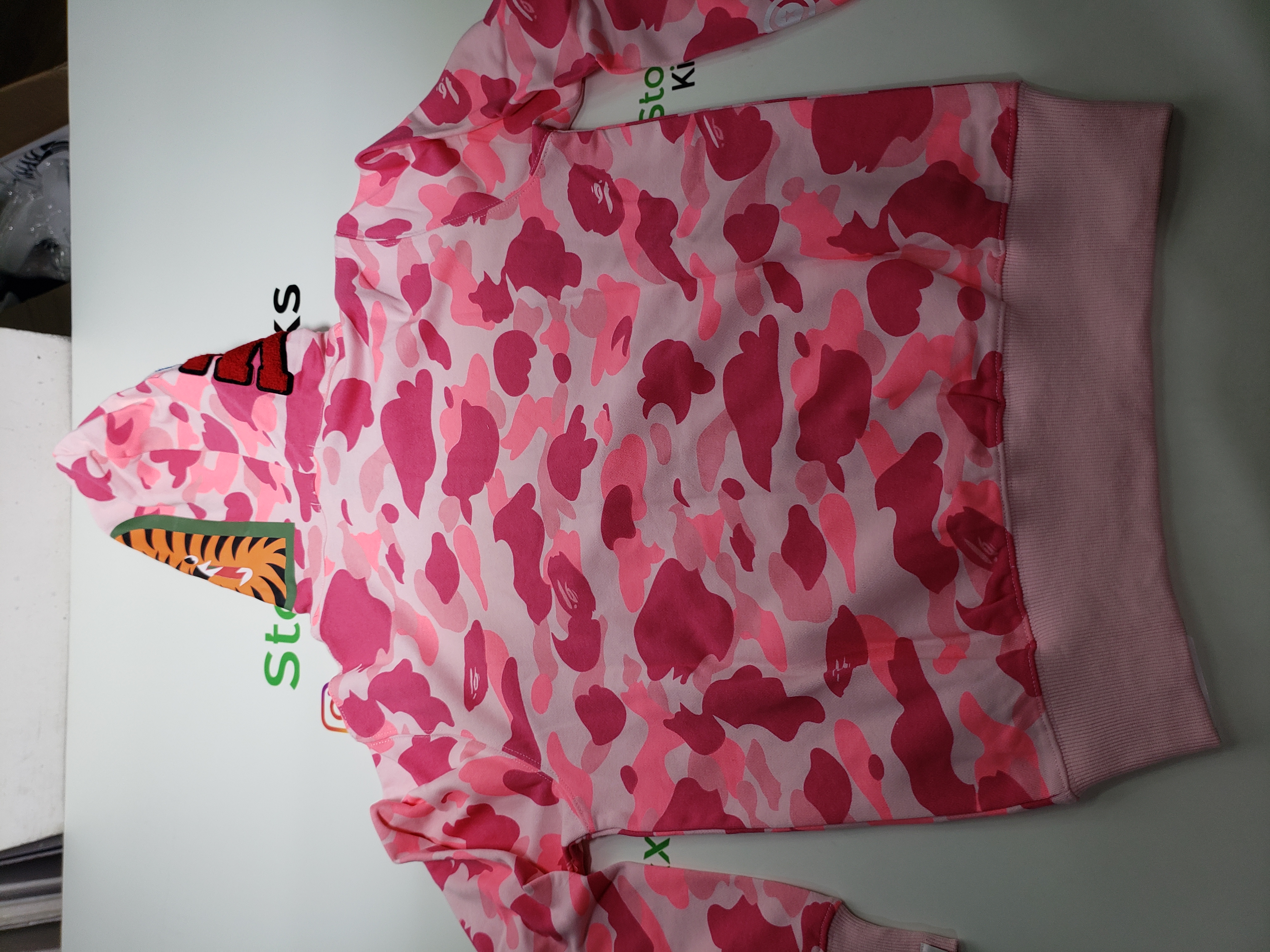 BAPE ABC Camo Shark Full Zip Hoodie Pink review stockxkicks.org 03