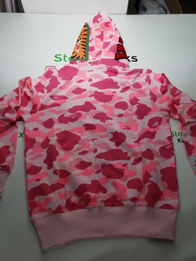 BAPE ABC Camo Shark Full Zip Hoodie Pink review stockxkicks.org 03