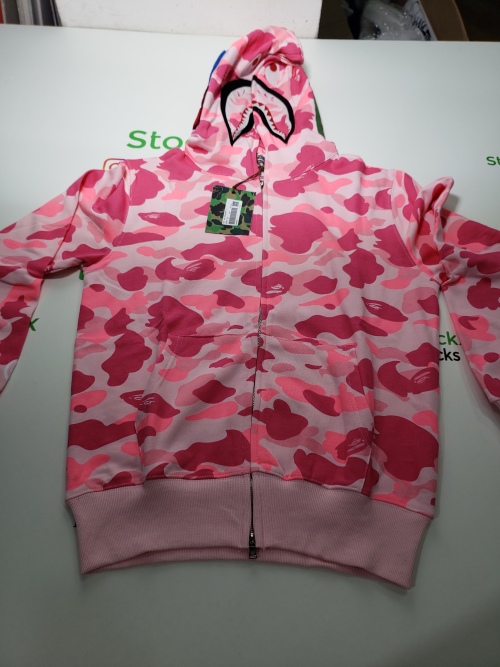 BAPE ABC Camo Shark Full Zip Hoodie Pink review 