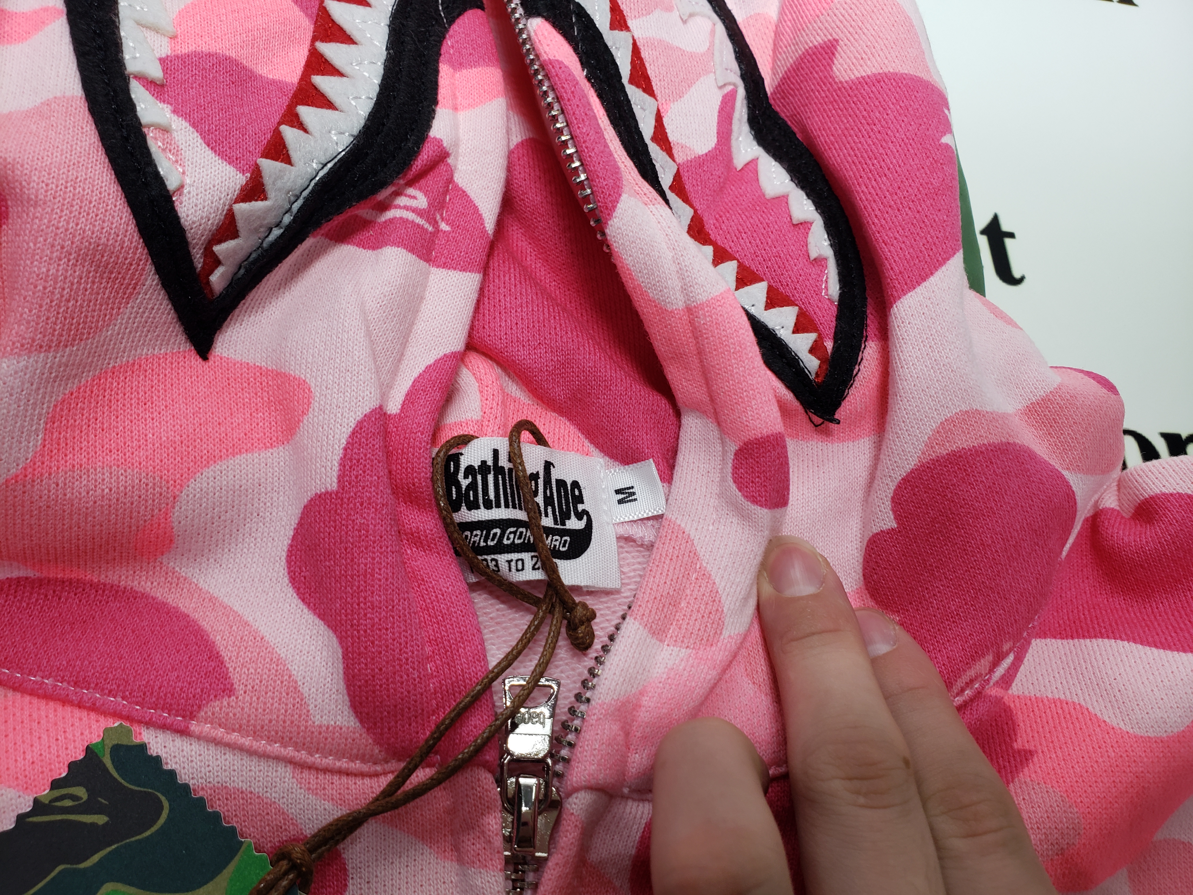BAPE ABC Camo Shark Full Zip Hoodie Pink review stockxkicks.org 02