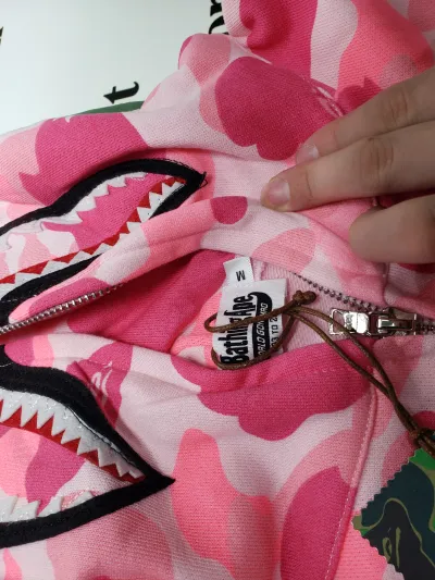 BAPE ABC Camo Shark Full Zip Hoodie Pink review stockxkicks.org 02