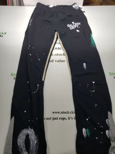 Gallery Dept. Painted Flare Sweat Pants Washed Black review stockxkicks.org 00