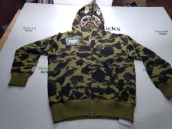 BAPE Cloro Camo Shark Full Zip Hoodie Green FW18 review stockxkicks.org 02