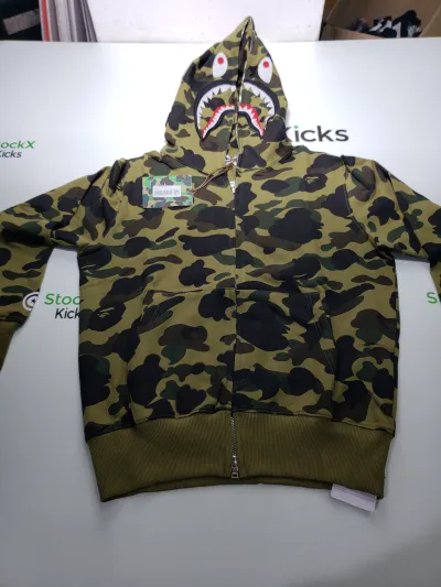 BAPE Cloro Camo Shark Full Zip Hoodie Green FW18 review stockxkicks.org 00