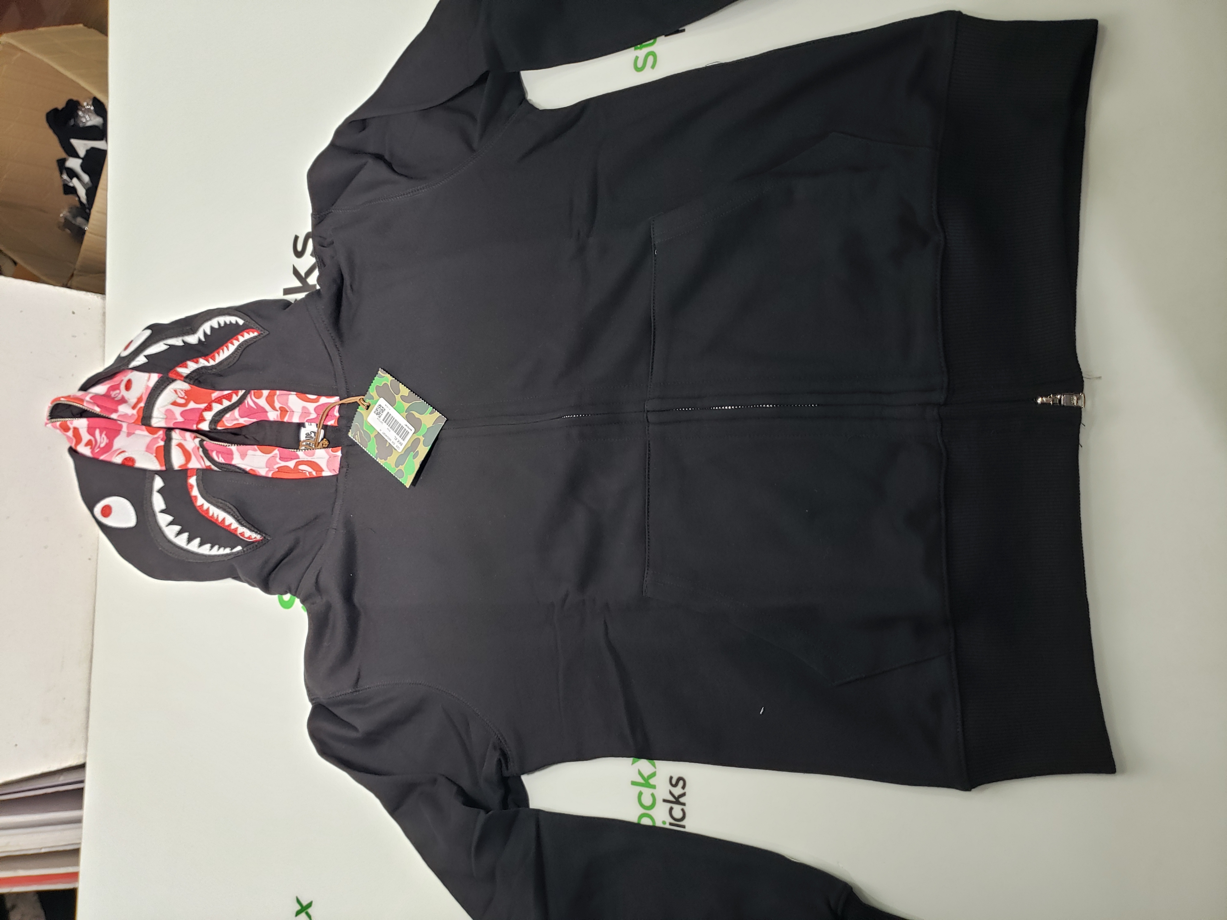 BAPE ABC Camo Shark Zip Hoodie Black Pink review stockxkicks.org 00