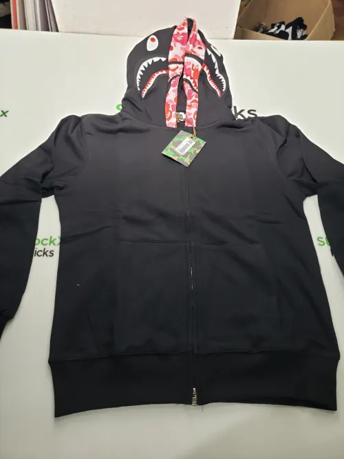 BAPE ABC Camo Shark Zip Hoodie Black Pink review 