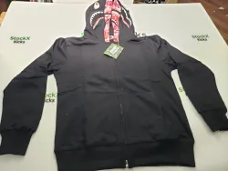 BAPE ABC Camo Shark Zip Hoodie Black Pink review stockxkicks.org 02