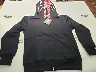 BAPE ABC Camo Shark Zip Hoodie Black Pink review stockxkicks.org 01