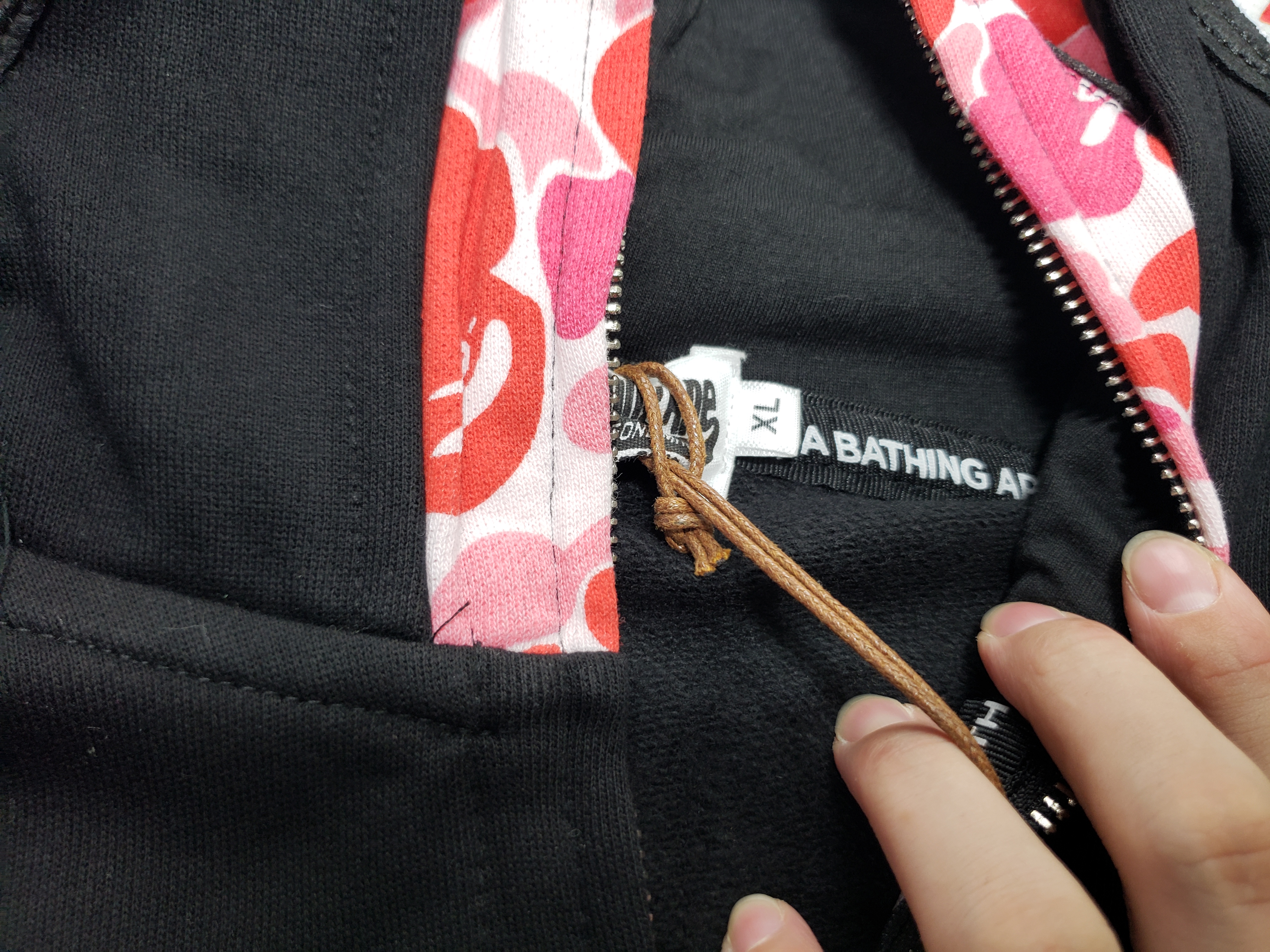 BAPE ABC Camo Shark Zip Hoodie Black Pink review stockxkicks.org 02