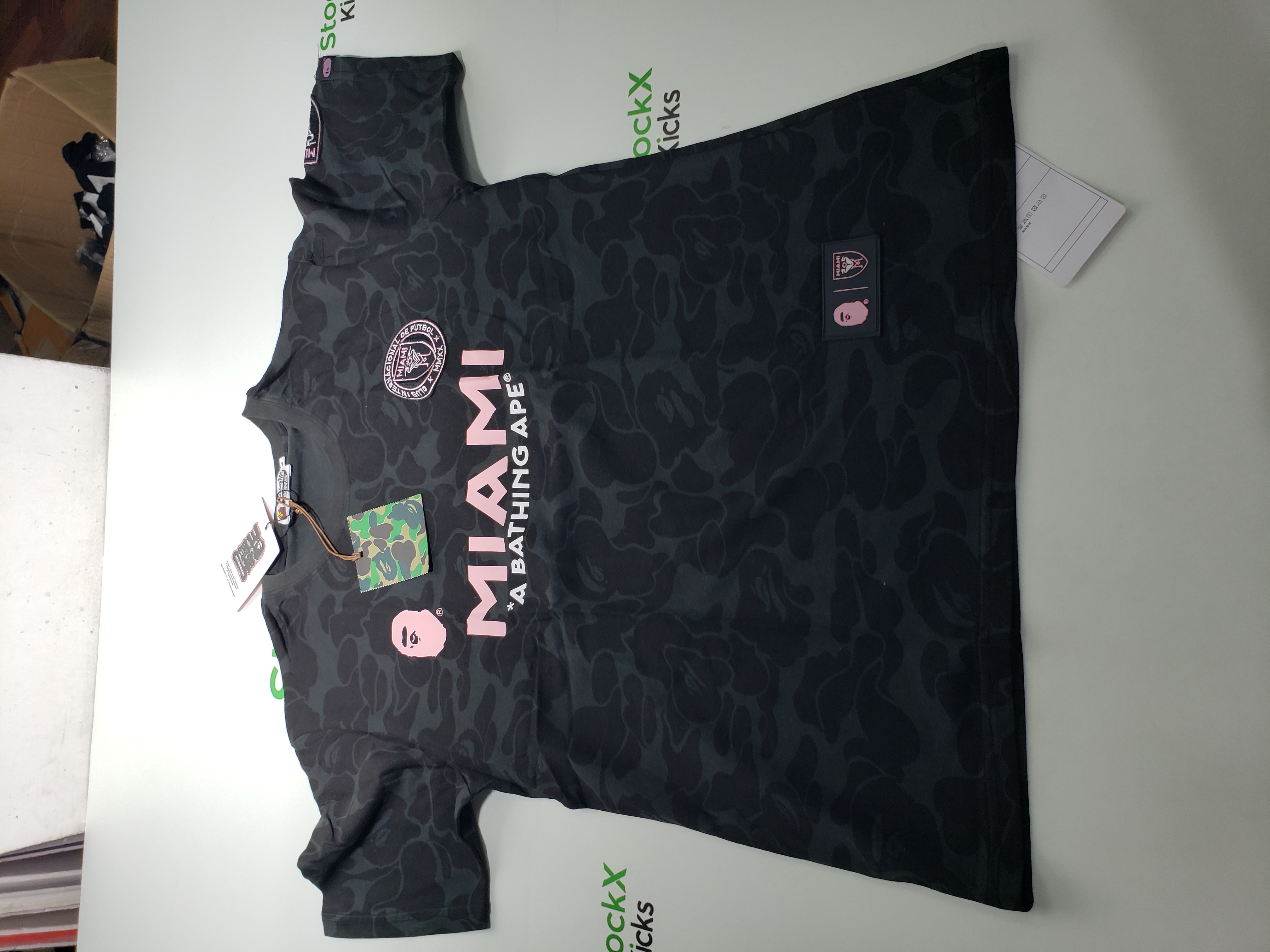 BAPE x Inter Miami CF Camo Tee Black T-shirt review stockxkicks.org 01