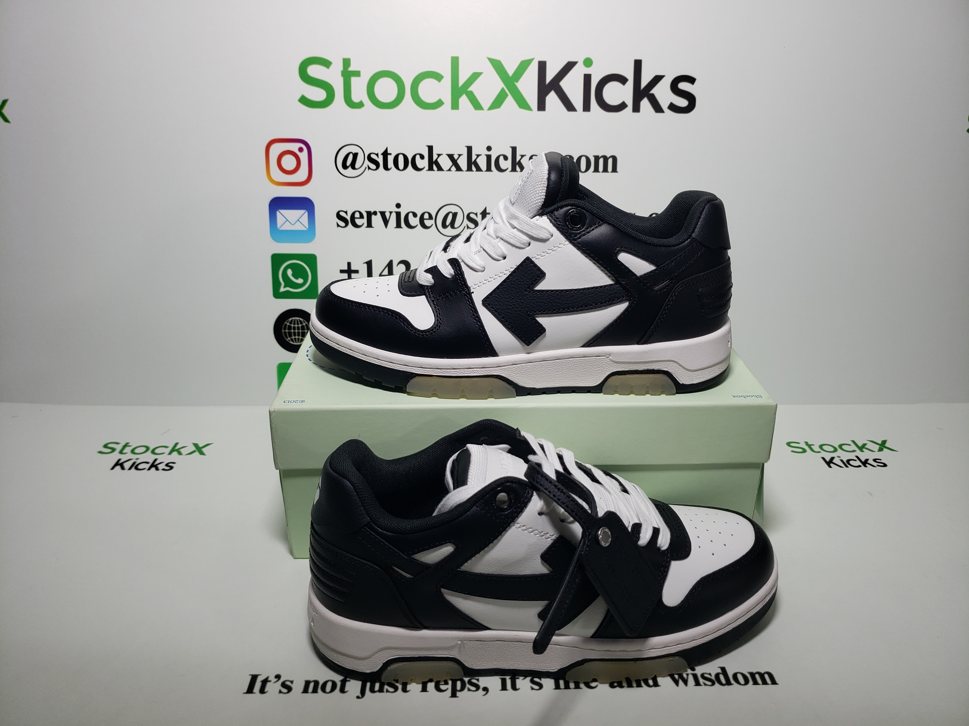 PK God Batch OFF-WHITE Out Of Office OOO Low Tops White Black White OMIA189C99LEA0011004 review stockxkicks.org 03