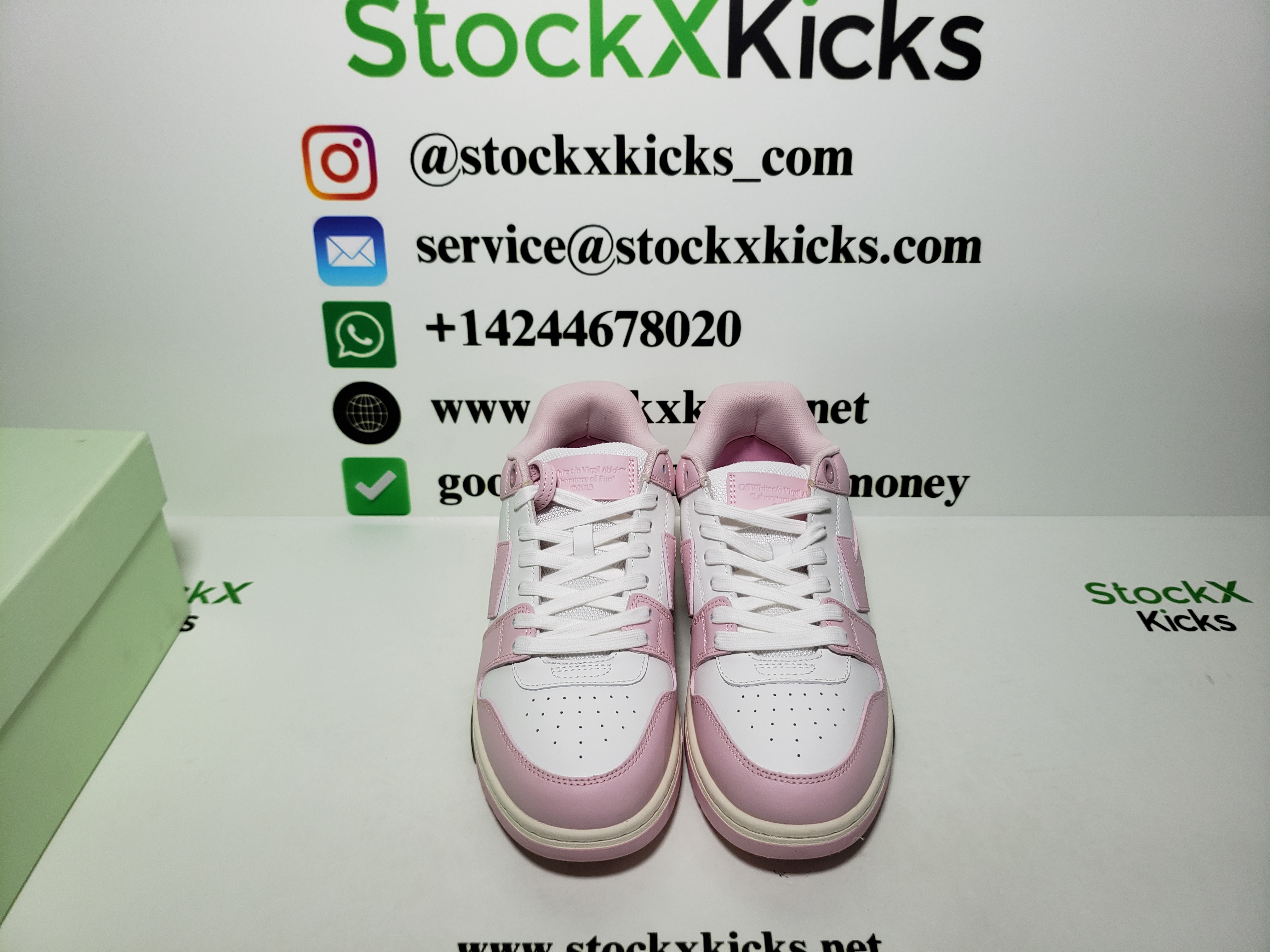 PK God Batch OFF-WHITE Out Of Office OOO Low Tops Pink White OMIA189 C99LEA00 13001 review stockxkicks.org 05
