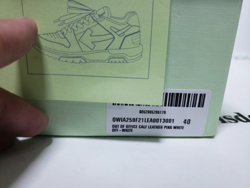 PK God Batch OFF-WHITE Out Of Office OOO Low Tops Pink White OMIA189 C99LEA00 13001 review 