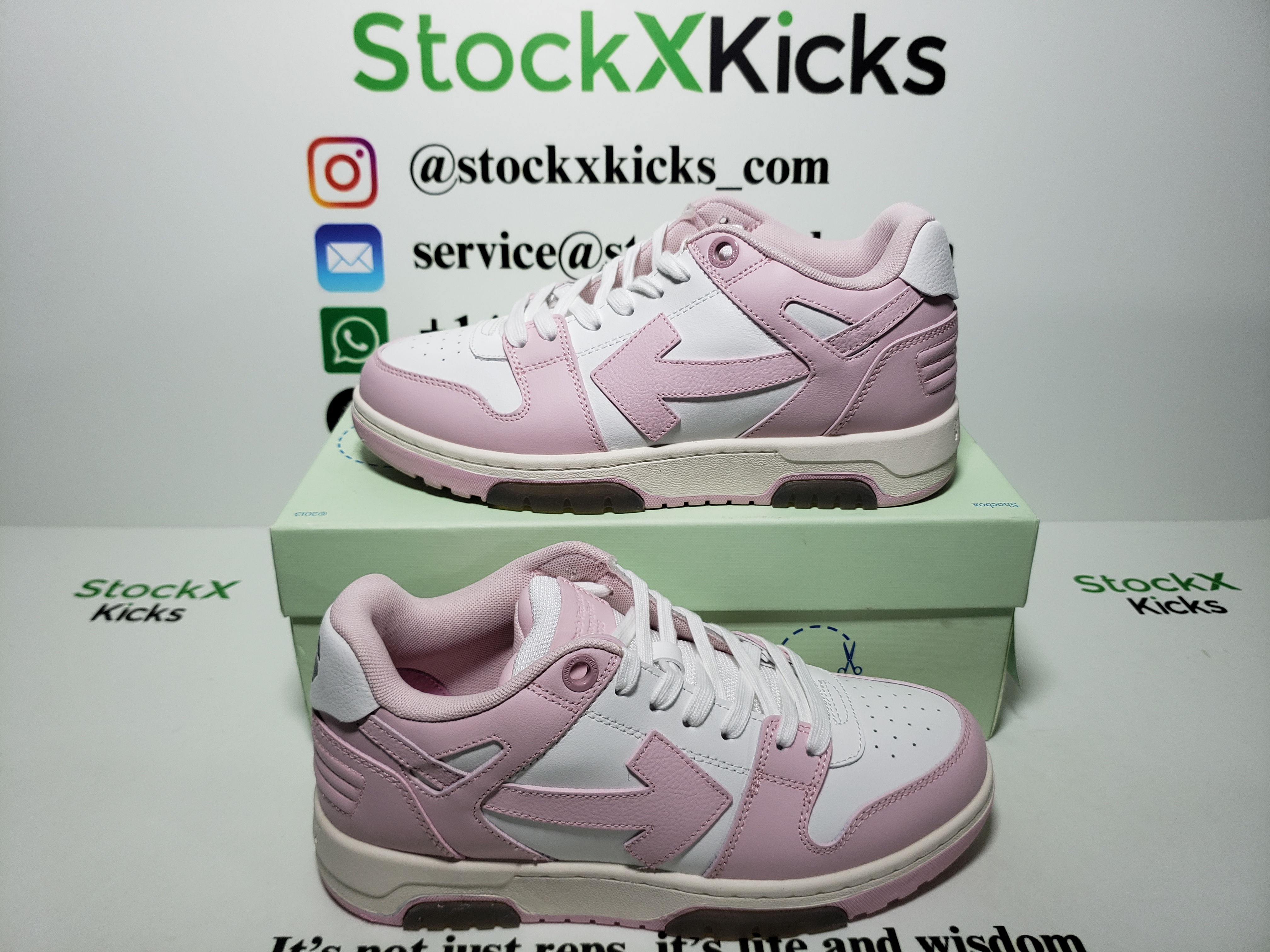 PK God Batch OFF-WHITE Out Of Office OOO Low Tops Pink White OMIA189 C99LEA00 13001 review stockxkicks.org 03