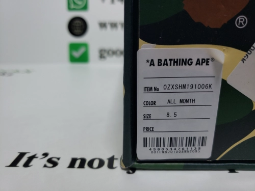 A Bathing Ape Bape Sta Low All Sky Blue OZXSHM-191-006K review 