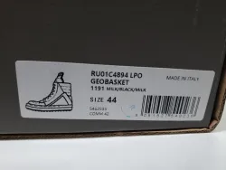 Rick Owens Baby Off-White & Black Geobasket Sneakers WHITE review stockxkicks.org 01