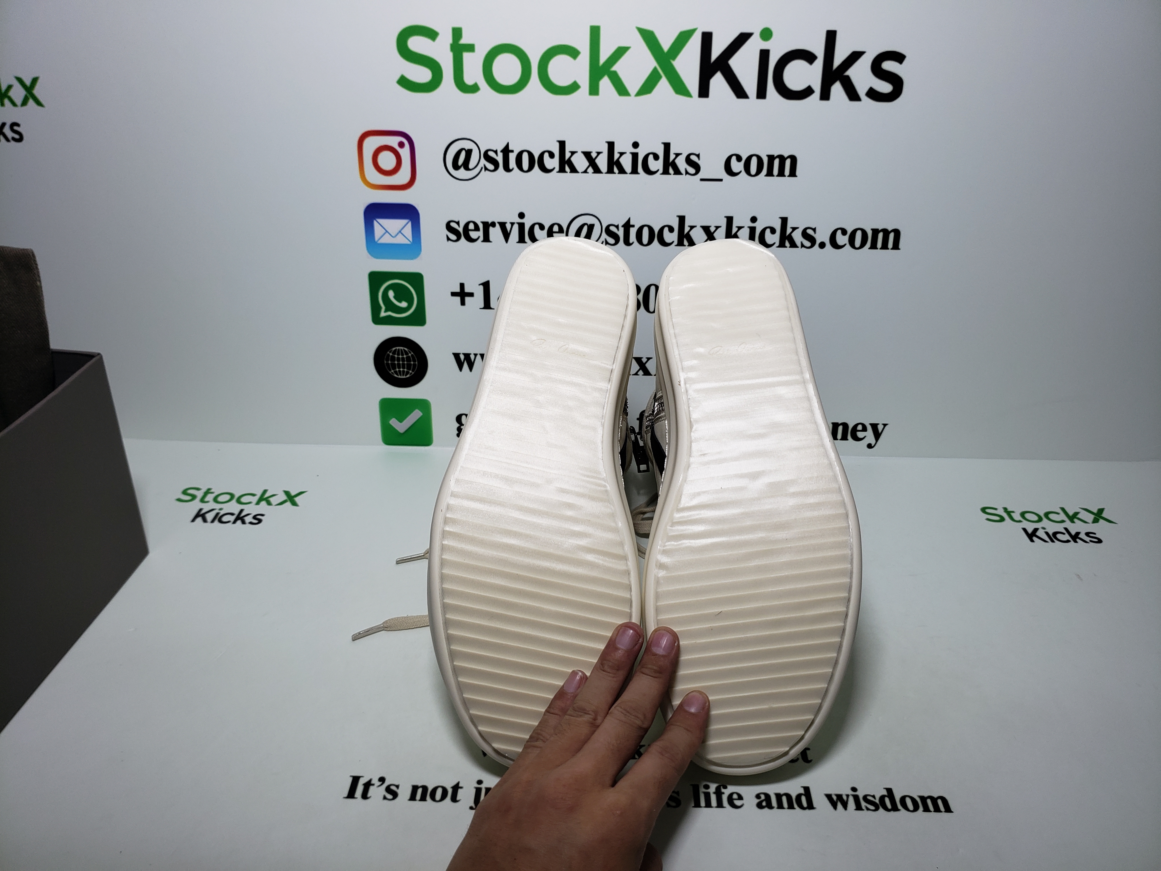 Rick Owens Baby Off-White & Black Geobasket Sneakers WHITE review stockxkicks.org 06