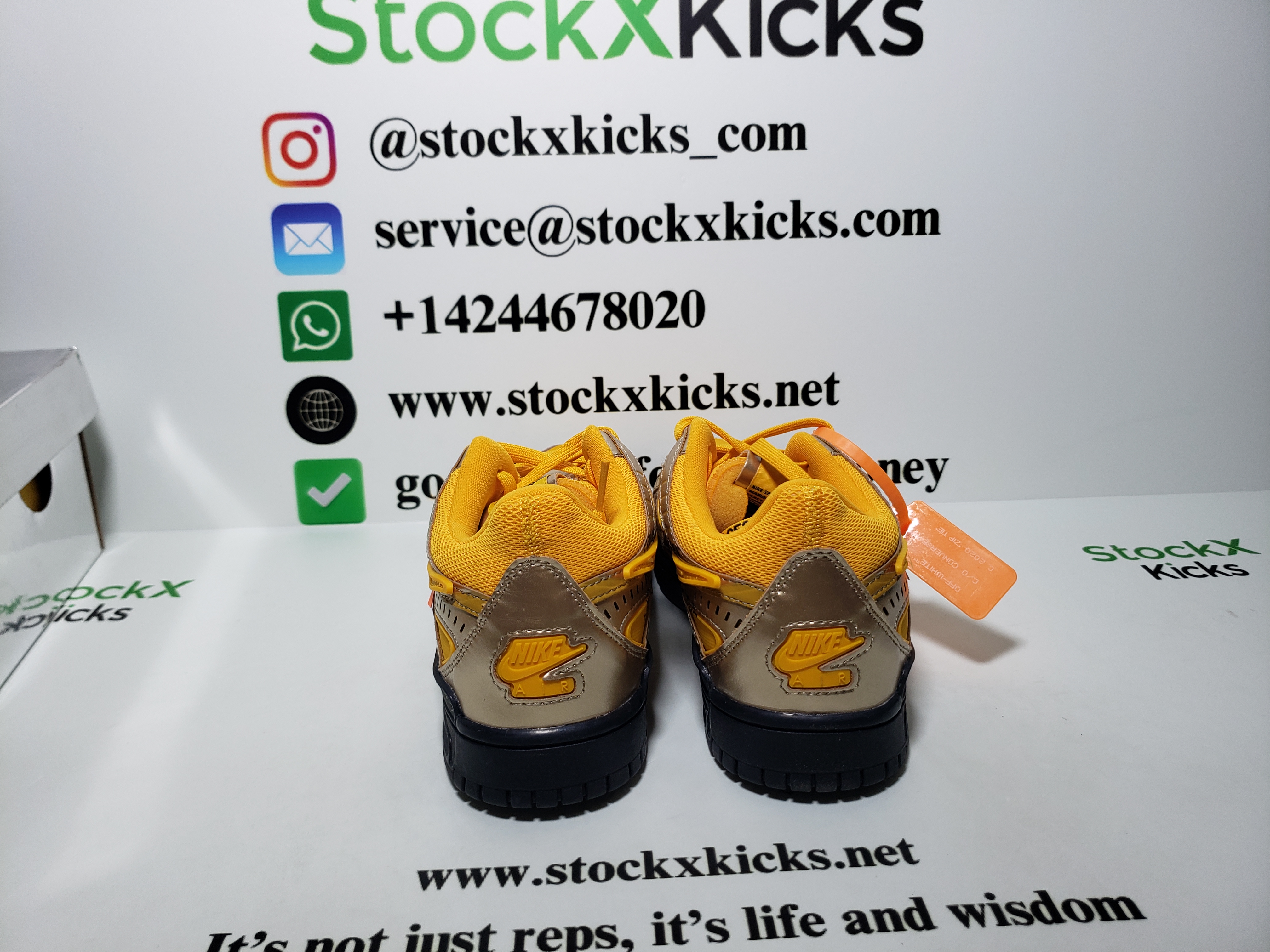 LJR Batch Nike Air Rubber Dunk Off-White University Gold CU6015-700 review stockxkicks.org 01