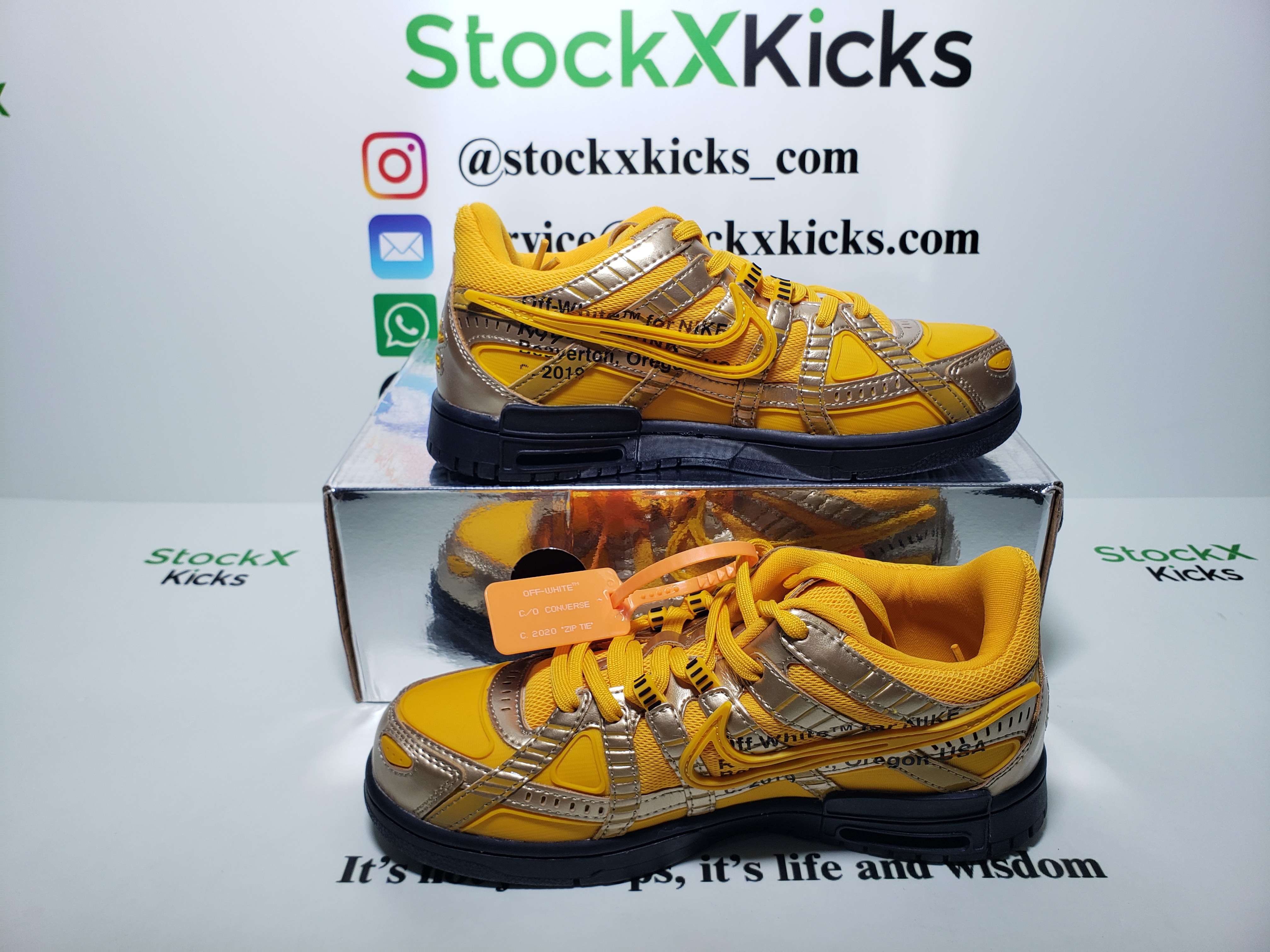 LJR Batch Nike Air Rubber Dunk Off-White University Gold CU6015-700 review stockxkicks.org 04