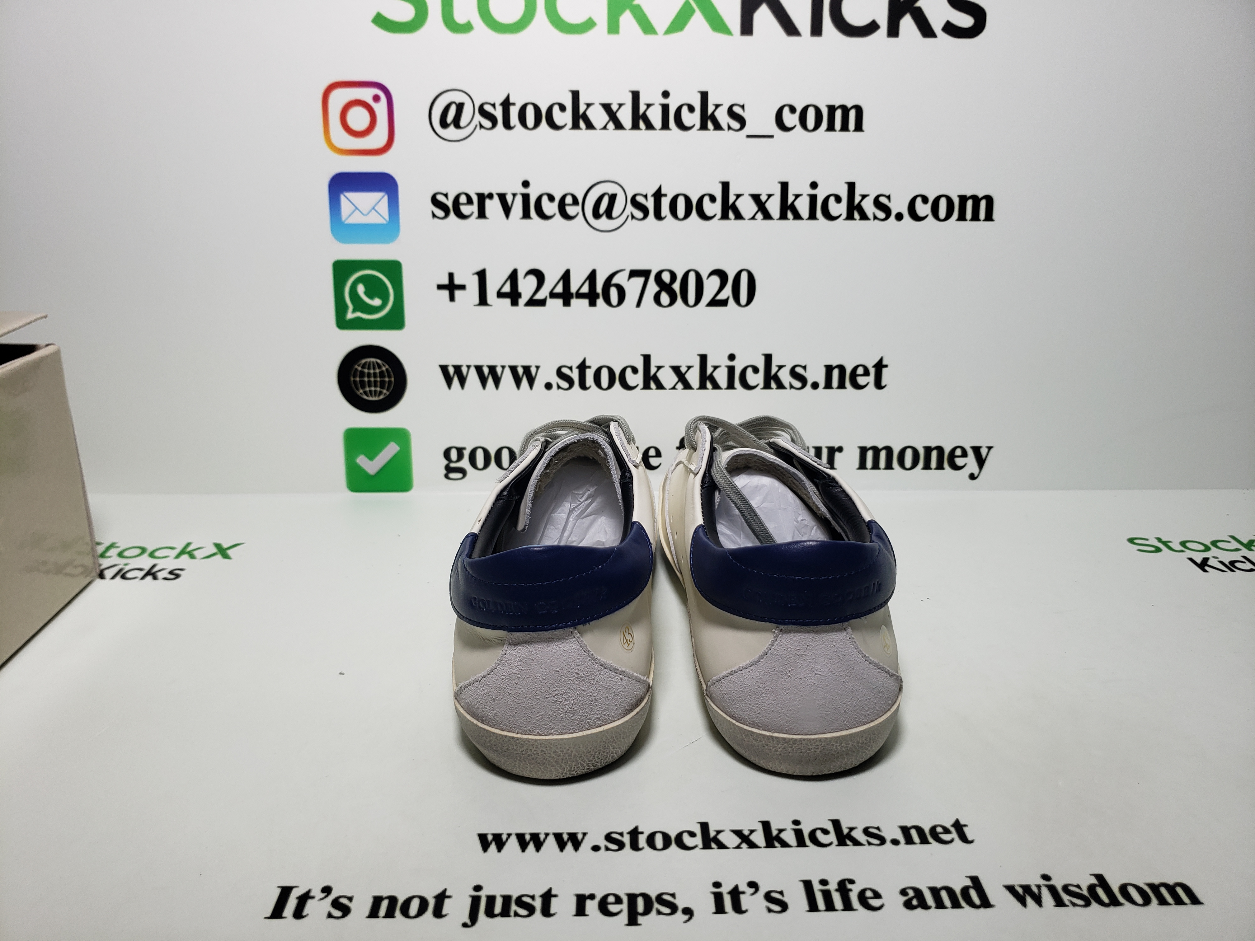 Golden Goose Super Star 'Dark Blue Heel' review stockxkicks.org 01