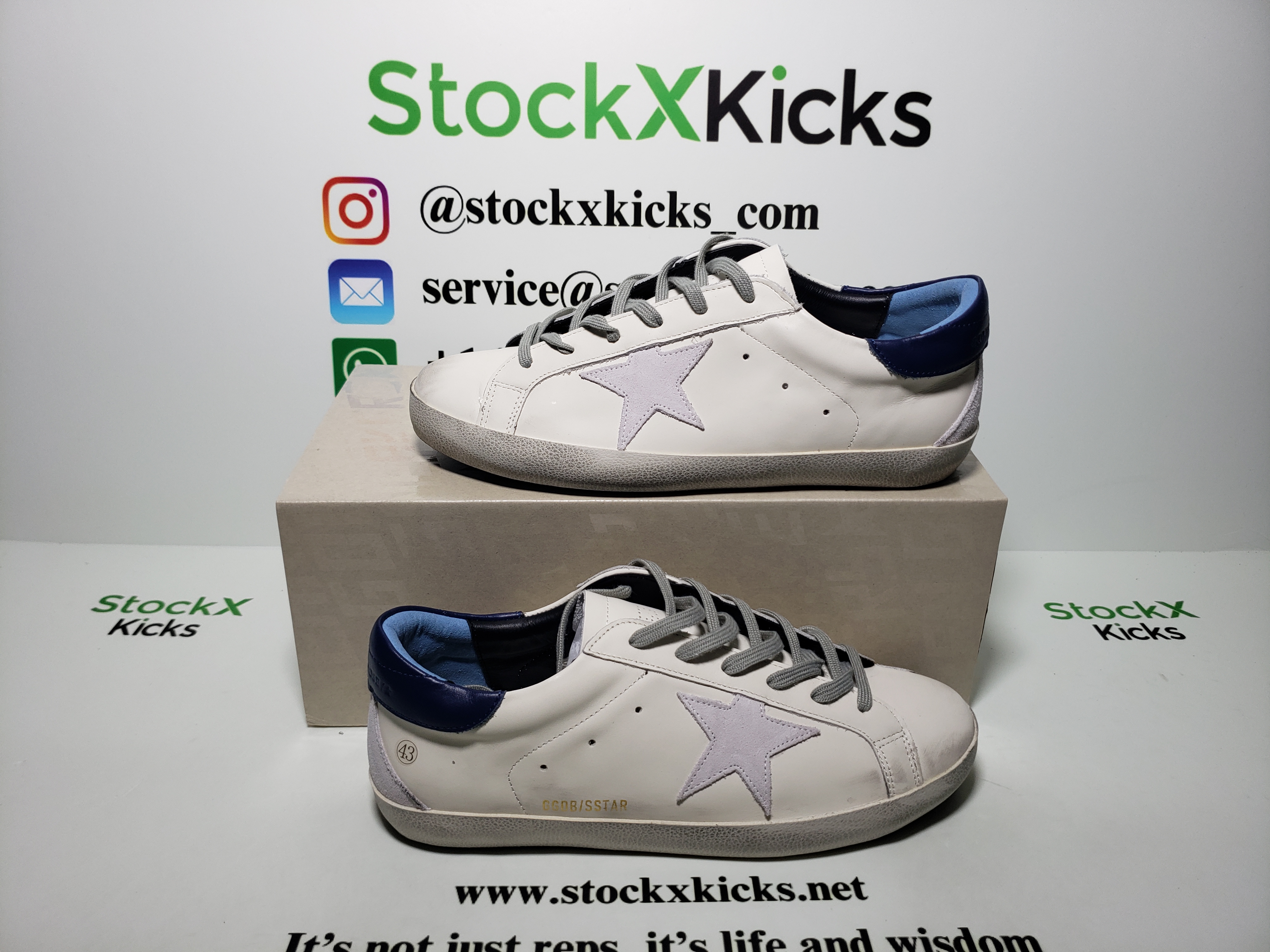 Golden Goose Super Star 'Dark Blue Heel' review stockxkicks.org 02