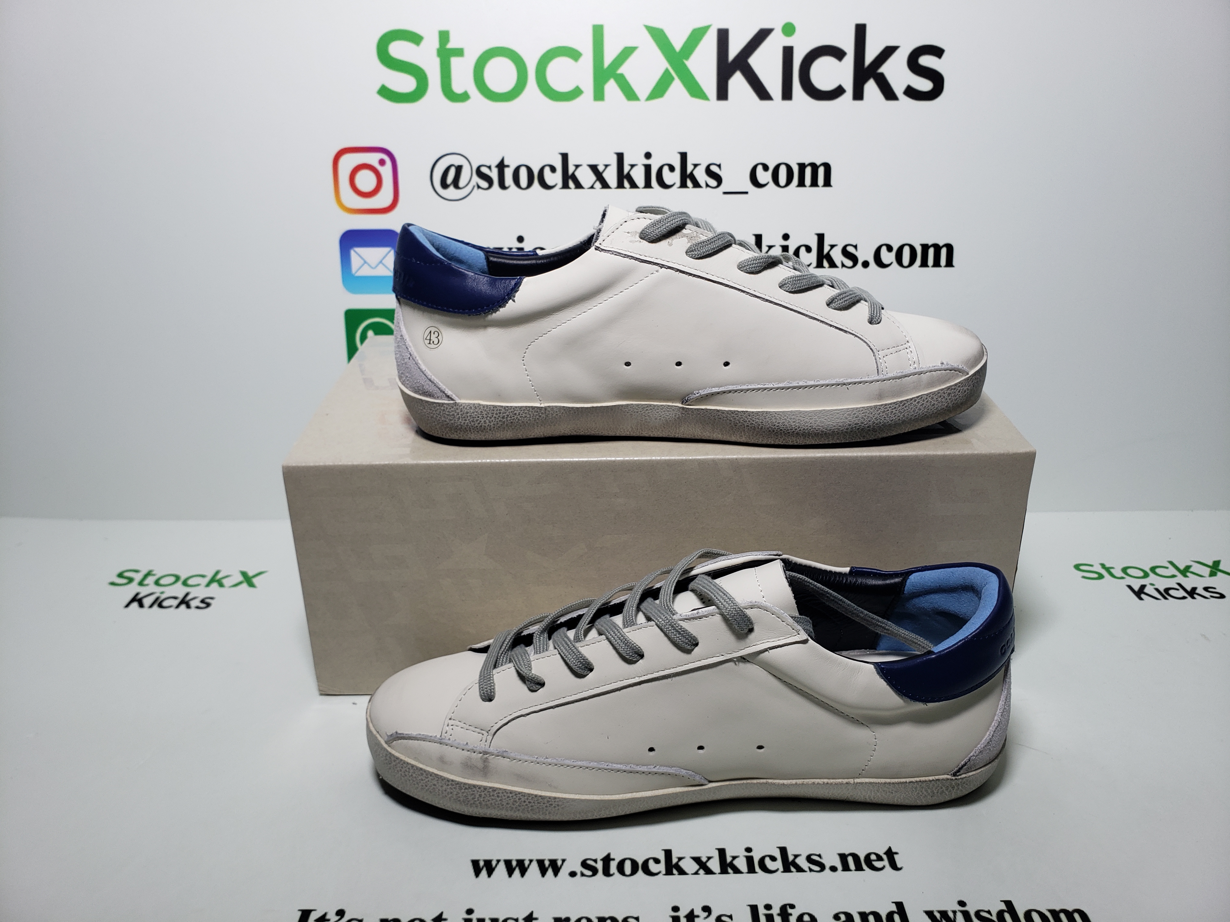 Golden Goose Super Star 'Dark Blue Heel' review stockxkicks.org 03
