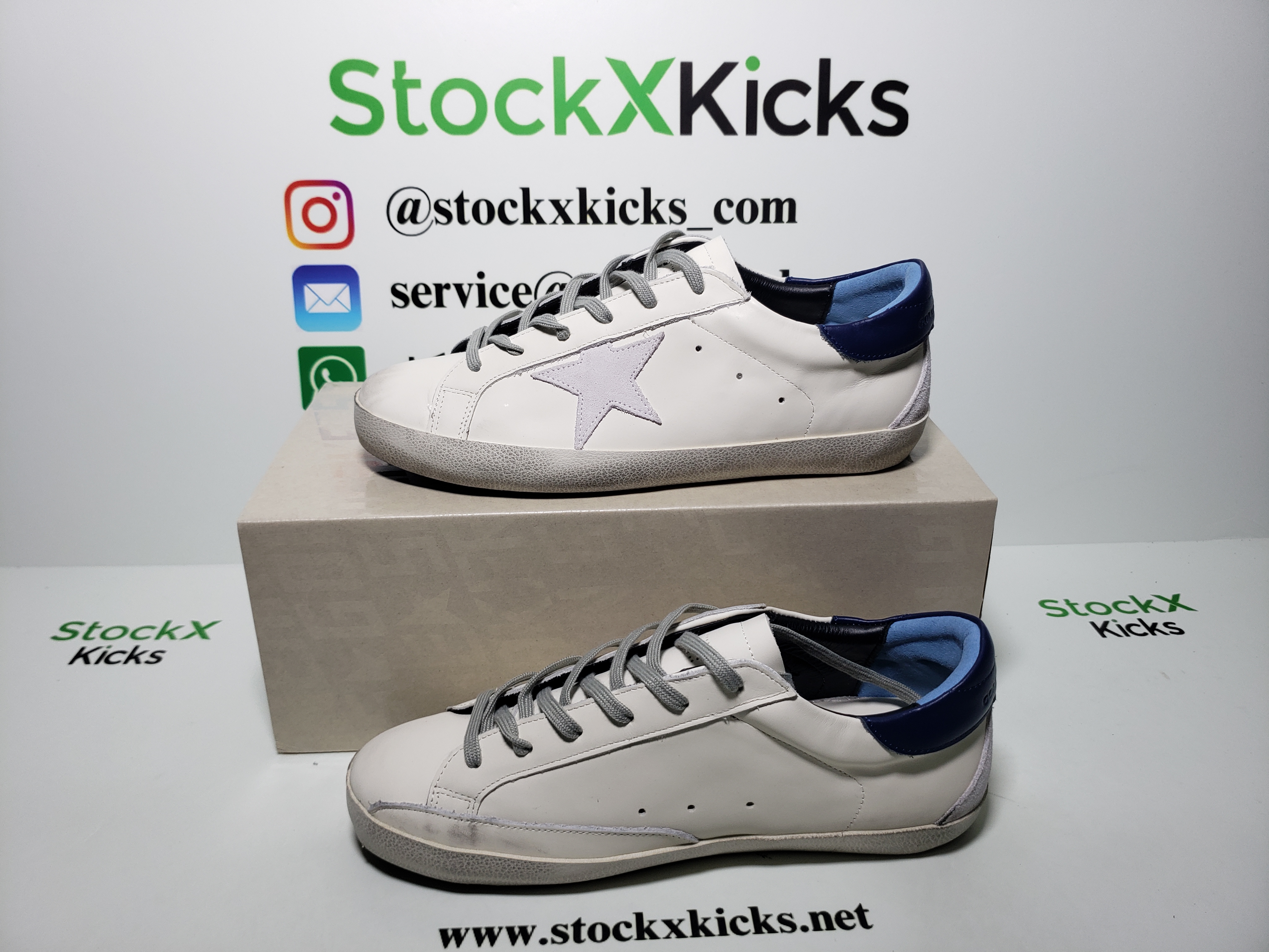 Golden Goose Super Star 'Dark Blue Heel' review stockxkicks.org 04