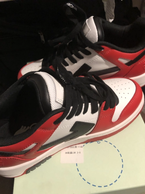 PK God Batch OFF-WHITE Out Of Office OOO Low Tops Black White Red OMIA189 C99LEA00 12510 review 
