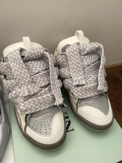 Lanvin Curb Sneaker White Grey Pale FW SKDK02 DOTS P23 review Kerem 00