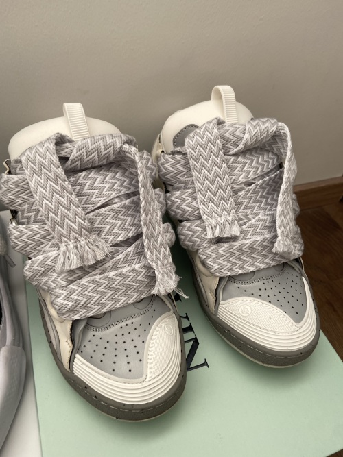 Lanvin Curb Sneaker White Grey Pale FW SKDK02 DOTS P23 review 