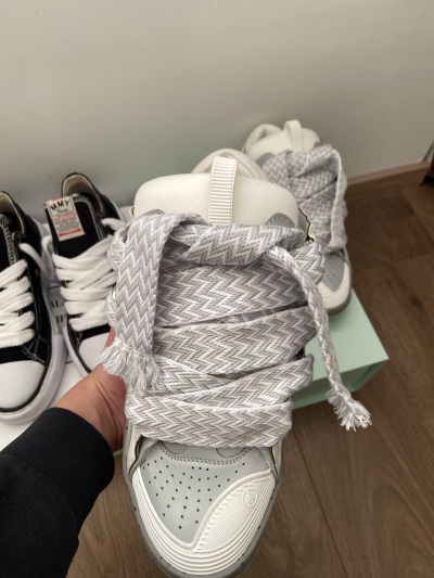 Lanvin Curb Sneaker White Grey Pale FW SKDK02 DOTS P23 review Kerem 03