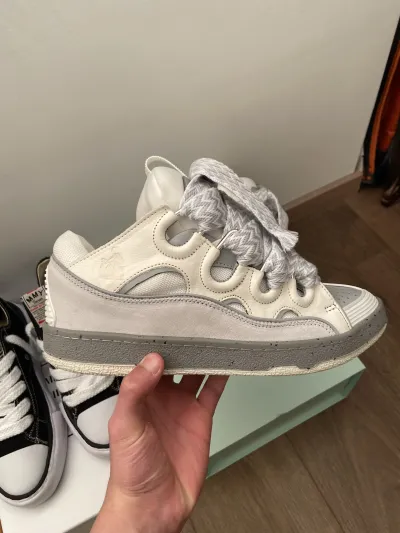 Lanvin Curb Sneaker White Grey Pale PB250110 FW SKDK02 DOTS P23 review Kerem 04