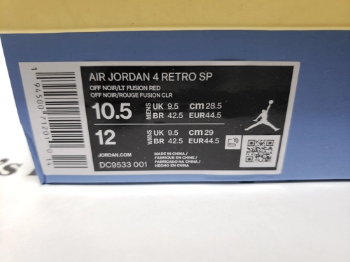 PK God Batch Union LA x Air Jordan 4 Retro SP Off Noir Black DC9533-001 review 