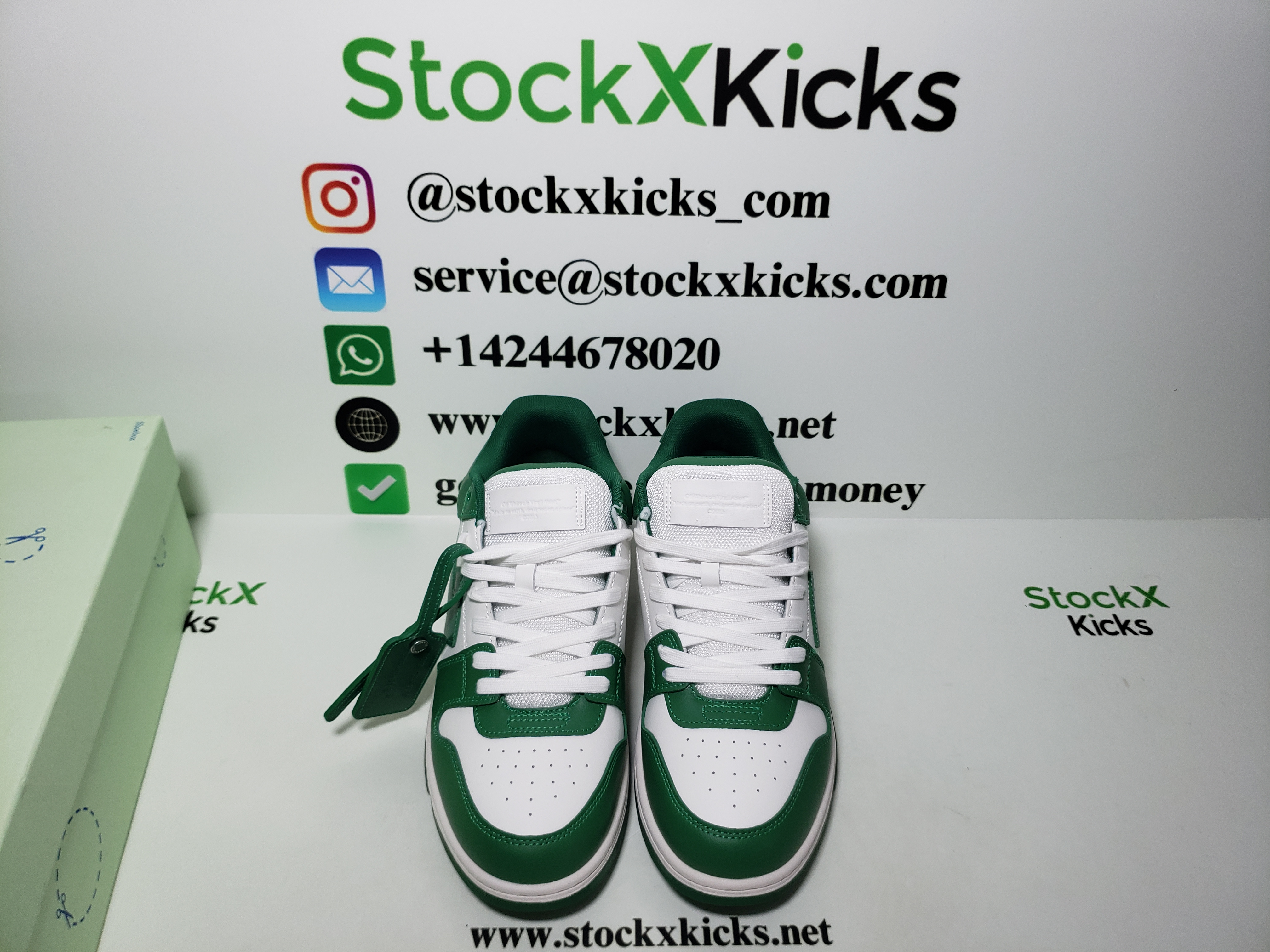 PK God Batch OFF-WHITE Out Of Office OOO Low Tops White Green OMIA189C99LEA0010155 review stockxkicks 05