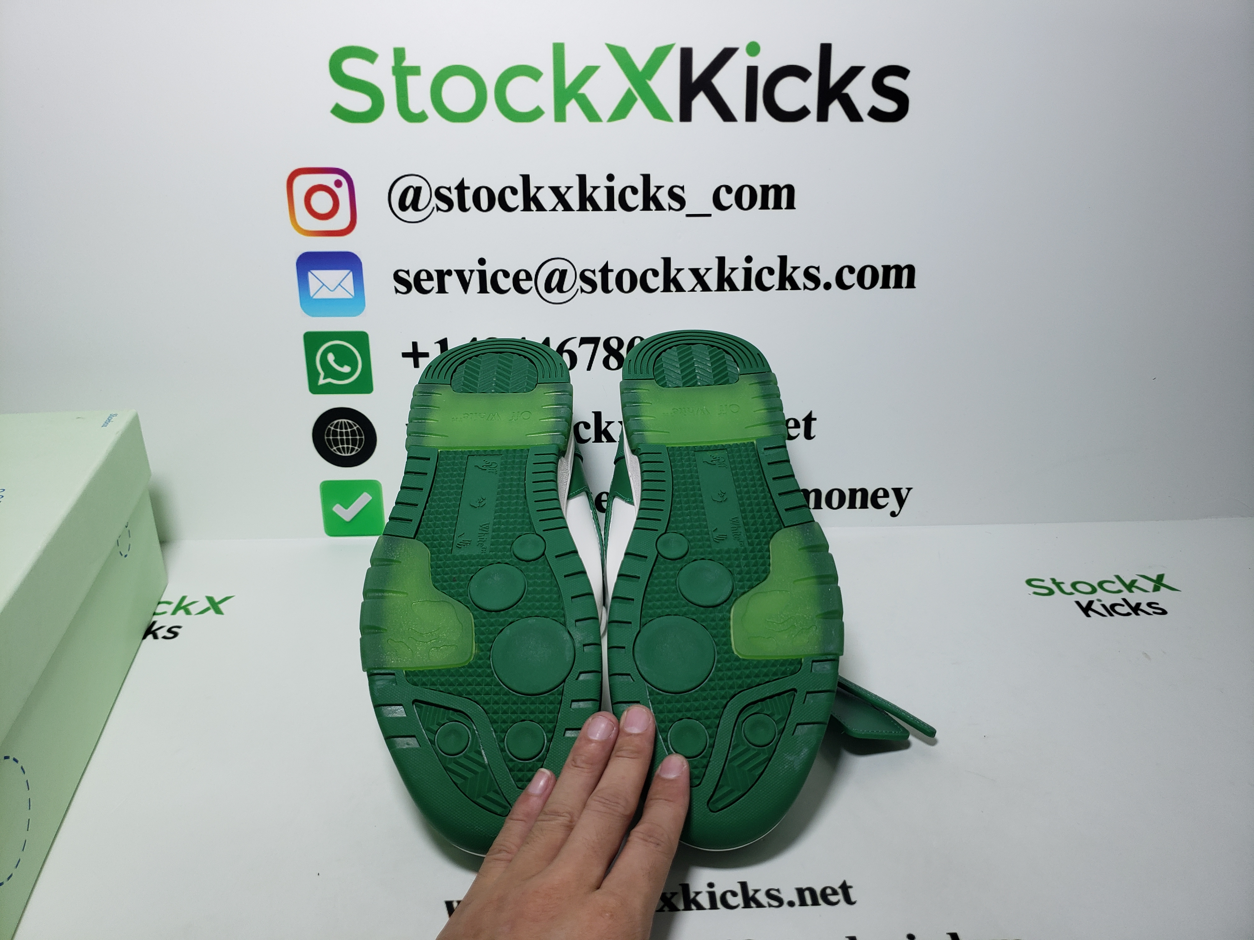 PK God Batch OFF-WHITE Out Of Office OOO Low Tops White Green OMIA189C99LEA0010155 review stockxkicks 06