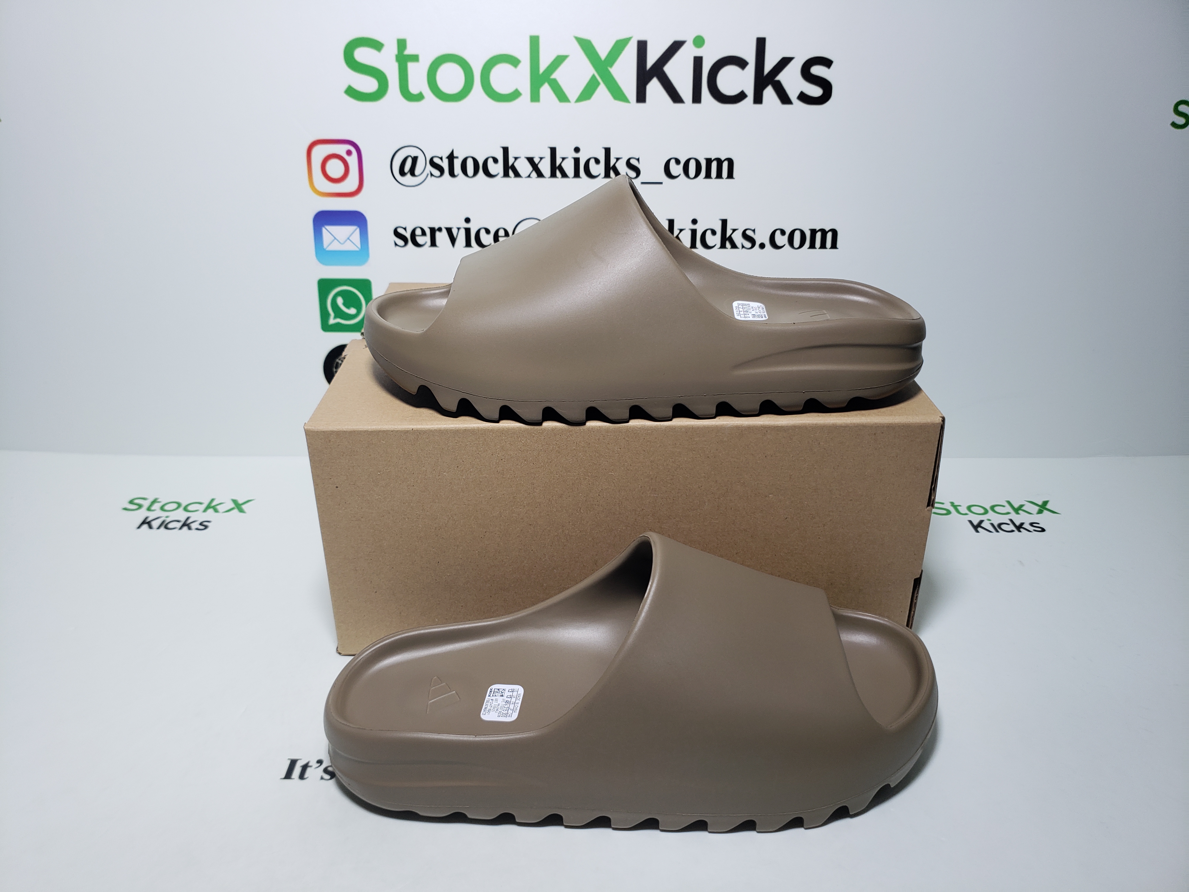 PK God Batch adidas Yeezy Slide Earth Brown FV8425 review stockxkicks 03