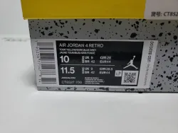 PK God Batch Air Jordan 4  Retro Black and yellow electric mother Lightning (2021) CT8527-700 review stockxkicks 01