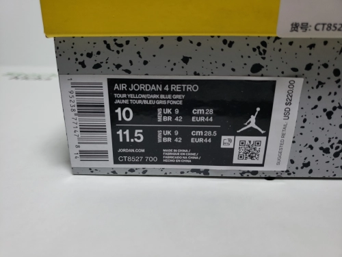 PK God Batch Air Jordan 4  Retro Black and yellow electric mother Lightning (2021) CT8527-700 review 