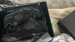 【FLASH SALE】PK God Batch Air Jordan 4 Retro Black Cat CU1110-010 review Iker 02