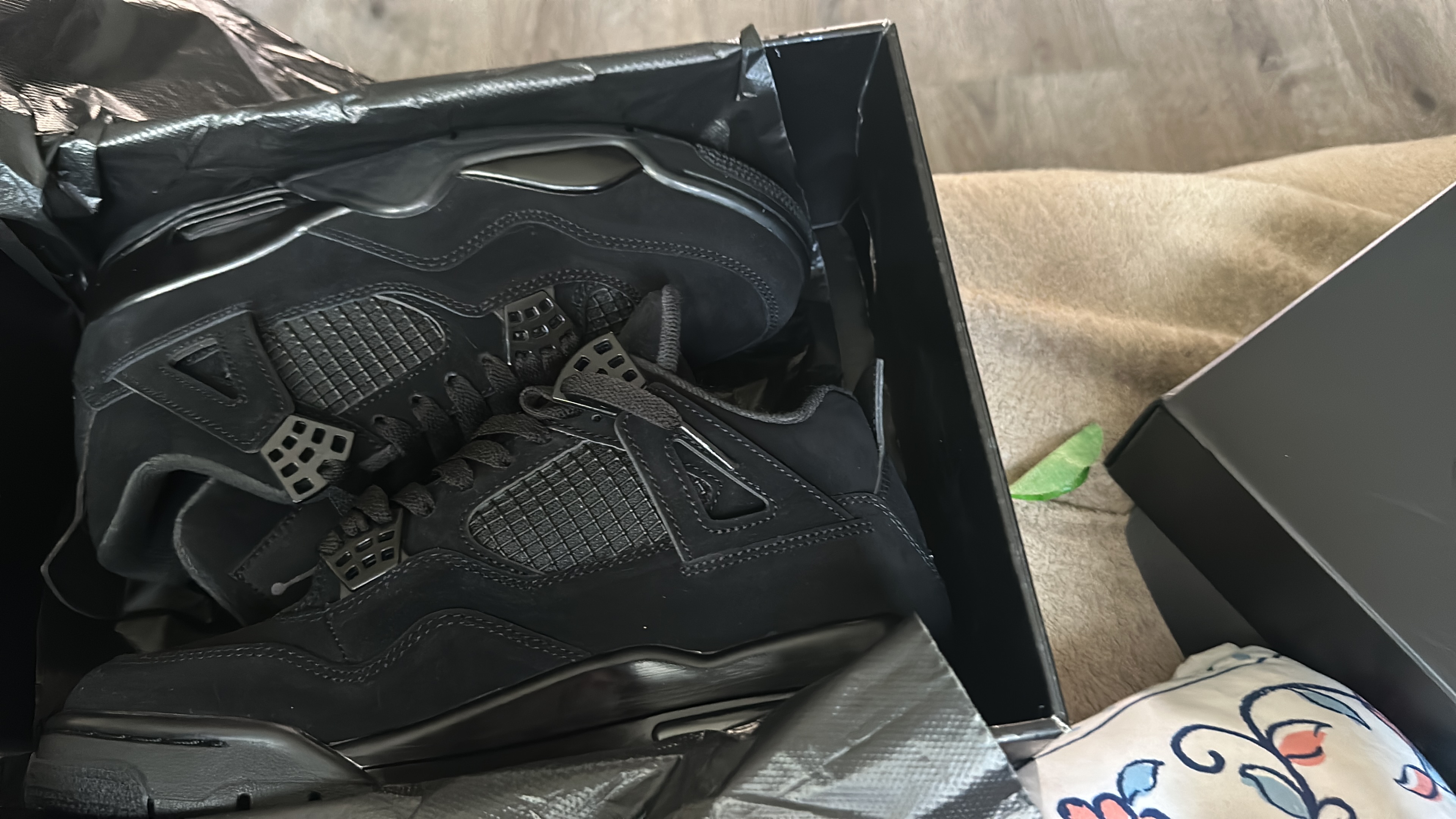 PK God Batch Air Jordan 4 Retro Black Cat CU1110-010 review Iker 00
