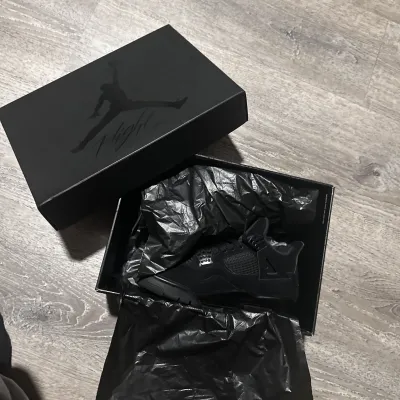 【FLASH SALE】PK God Batch Air Jordan 4 Retro Black Cat CU1110-010 review Iker 01