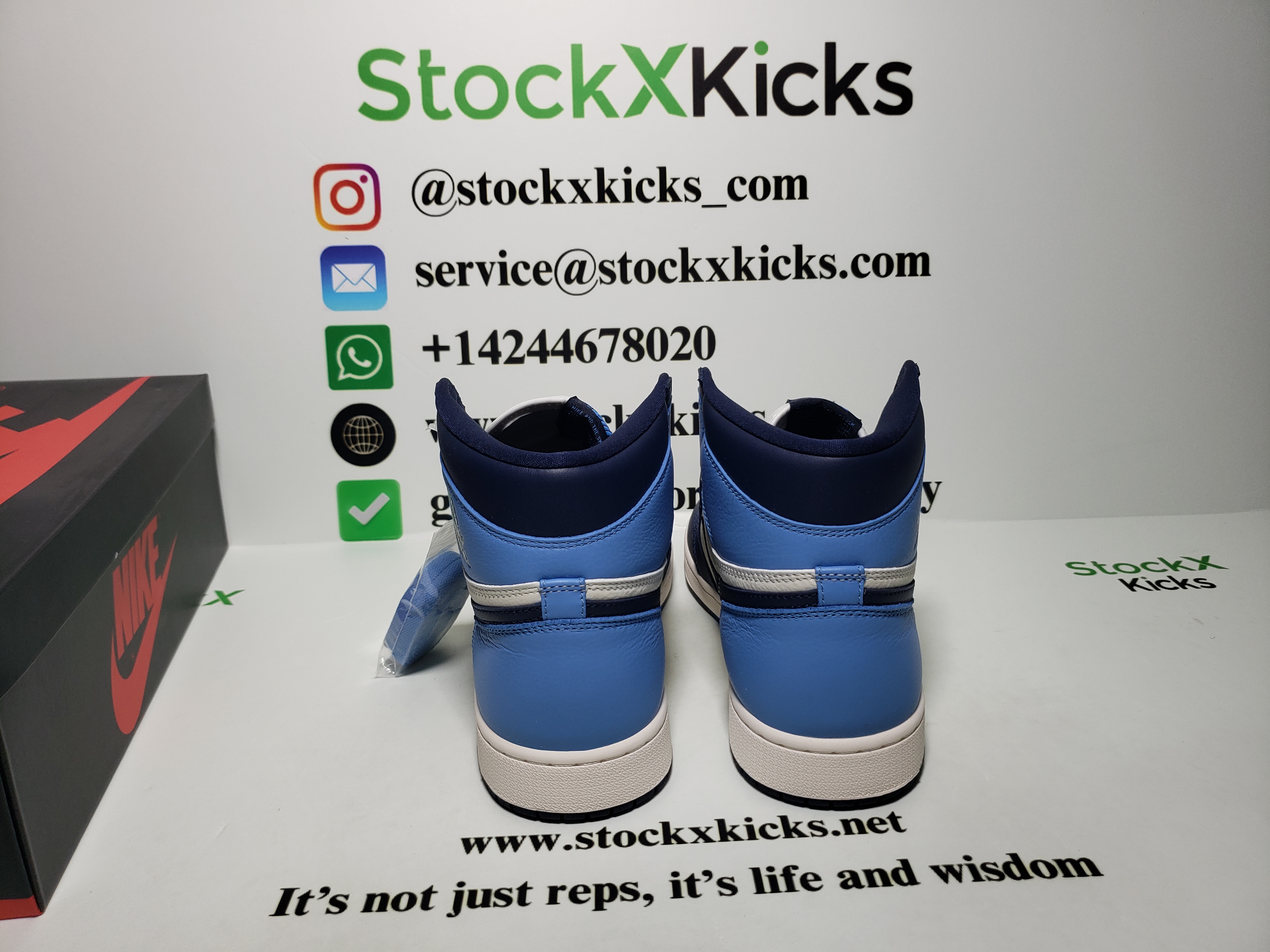 LJR Batch Air Jordan 1 Retro High Obsidian UNC 555088-140 review stockxkicks.org 01
