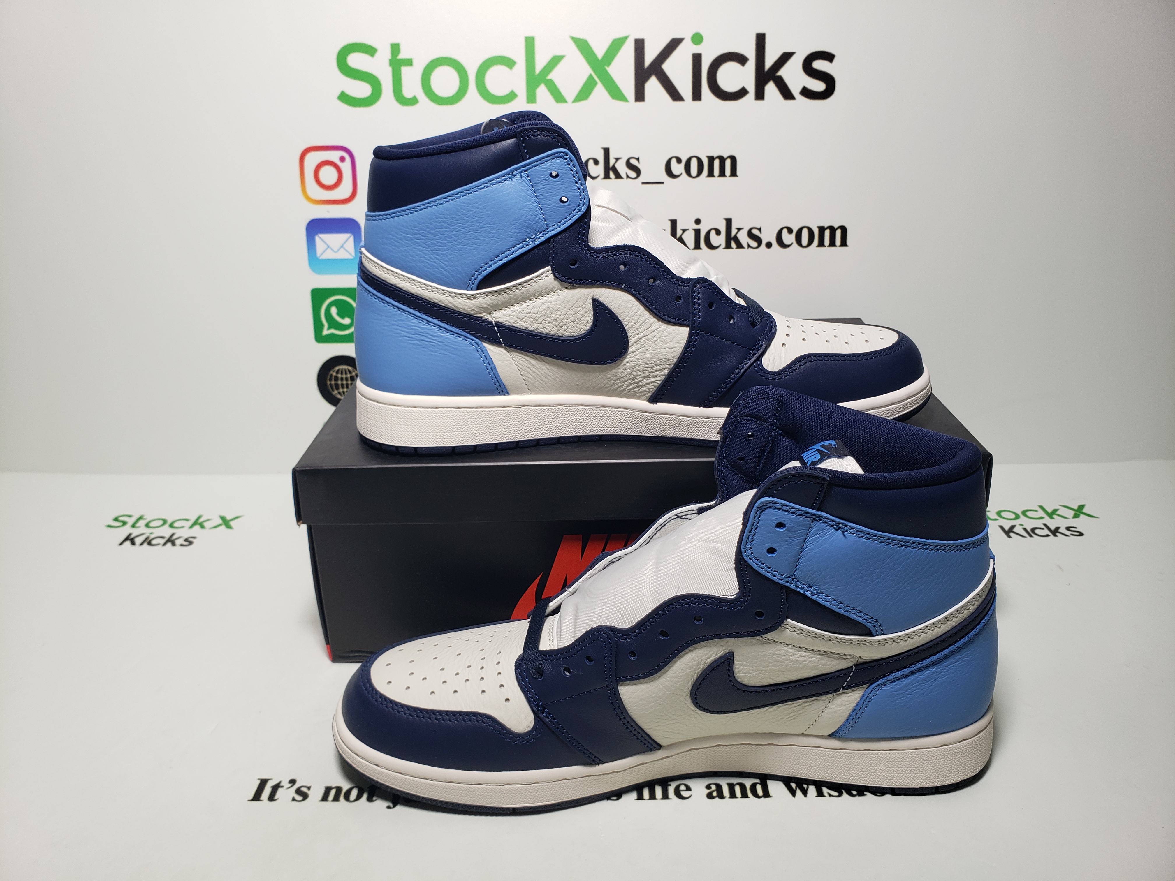 LJR Batch Air Jordan 1 Retro High Obsidian UNC 555088-140 review stockxkicks.org 04