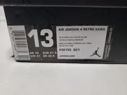 PK God Batch Air Jordan 4 Retro Kaws Black 930155-001 review Stockxkicks.org 01