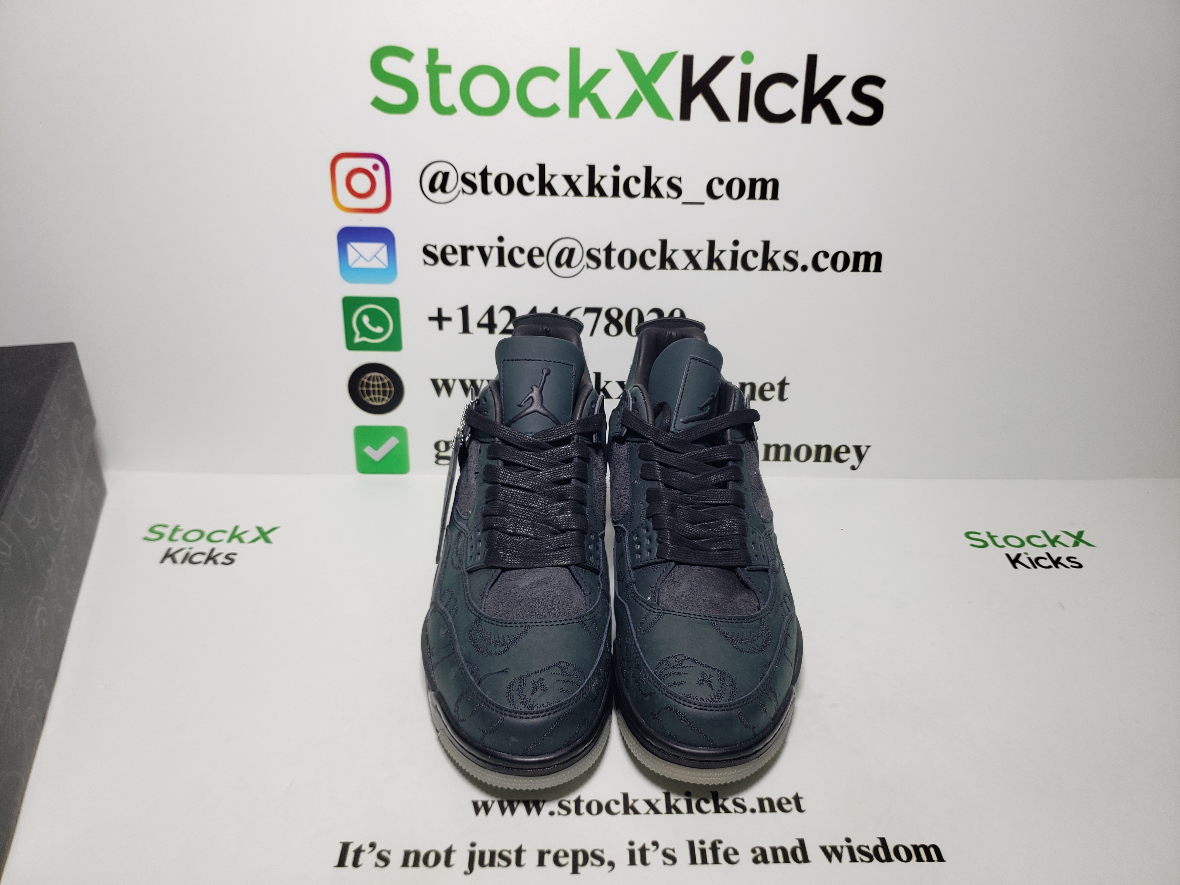PK God Batch Air Jordan 4 Retro Kaws Black 930155-001 review Stockxkicks.org 05