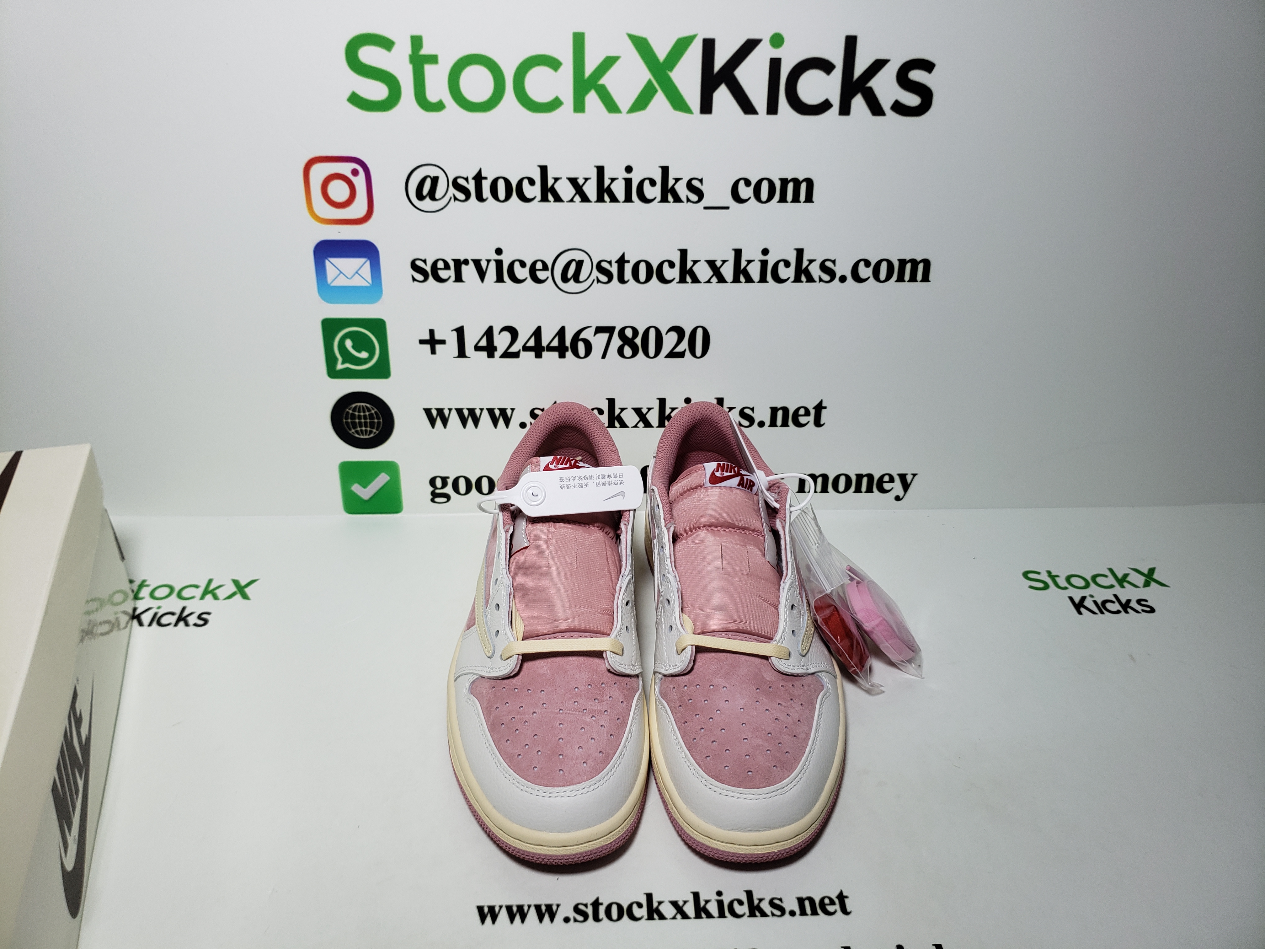 PK God Batch Air Jordan 1 Low Travis Scott White Pink DM7866-600 review Stockxkicks.org 05