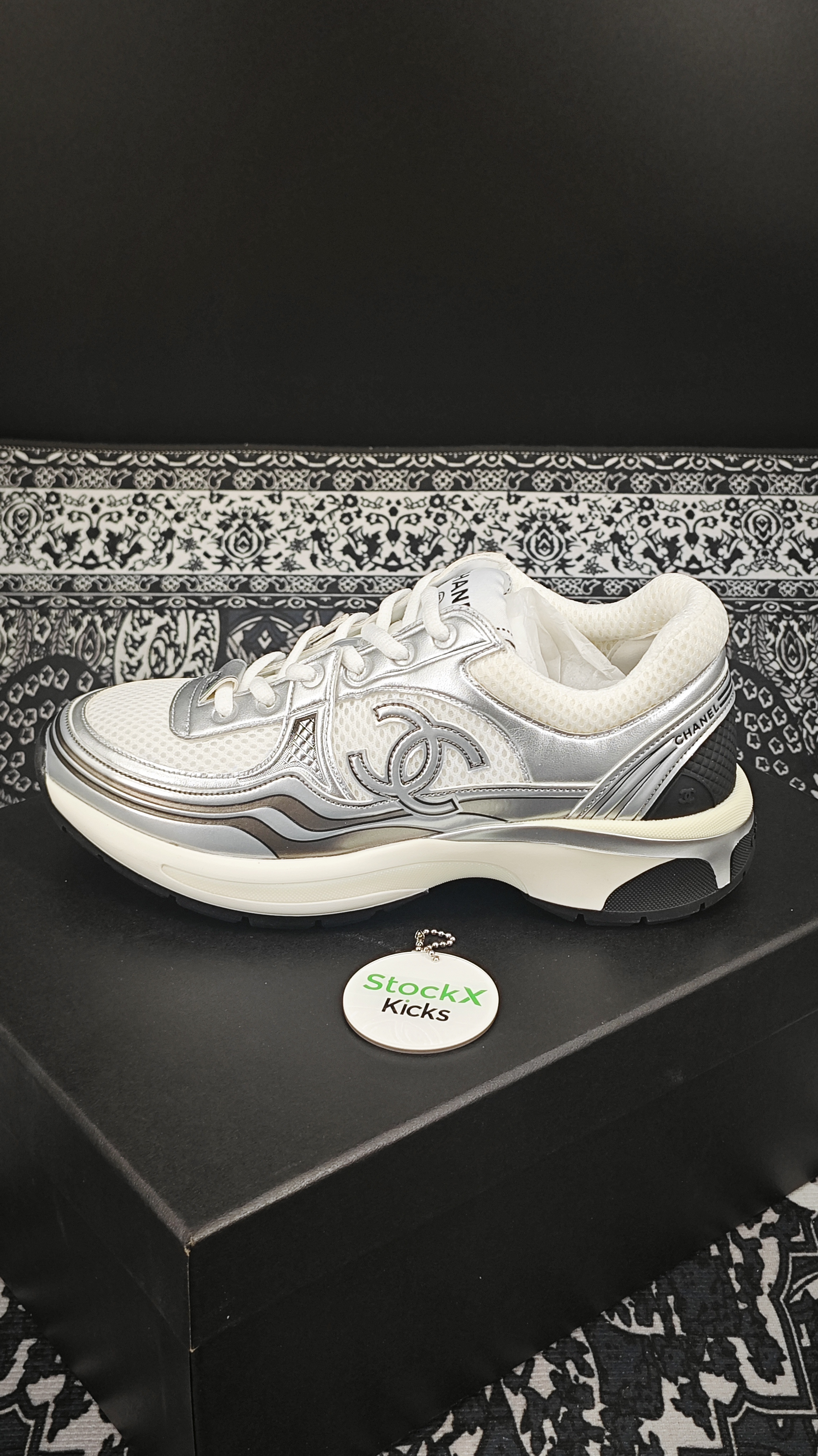 Chanel CC Logo Sneaker Black Silver review Stockxkicks 01