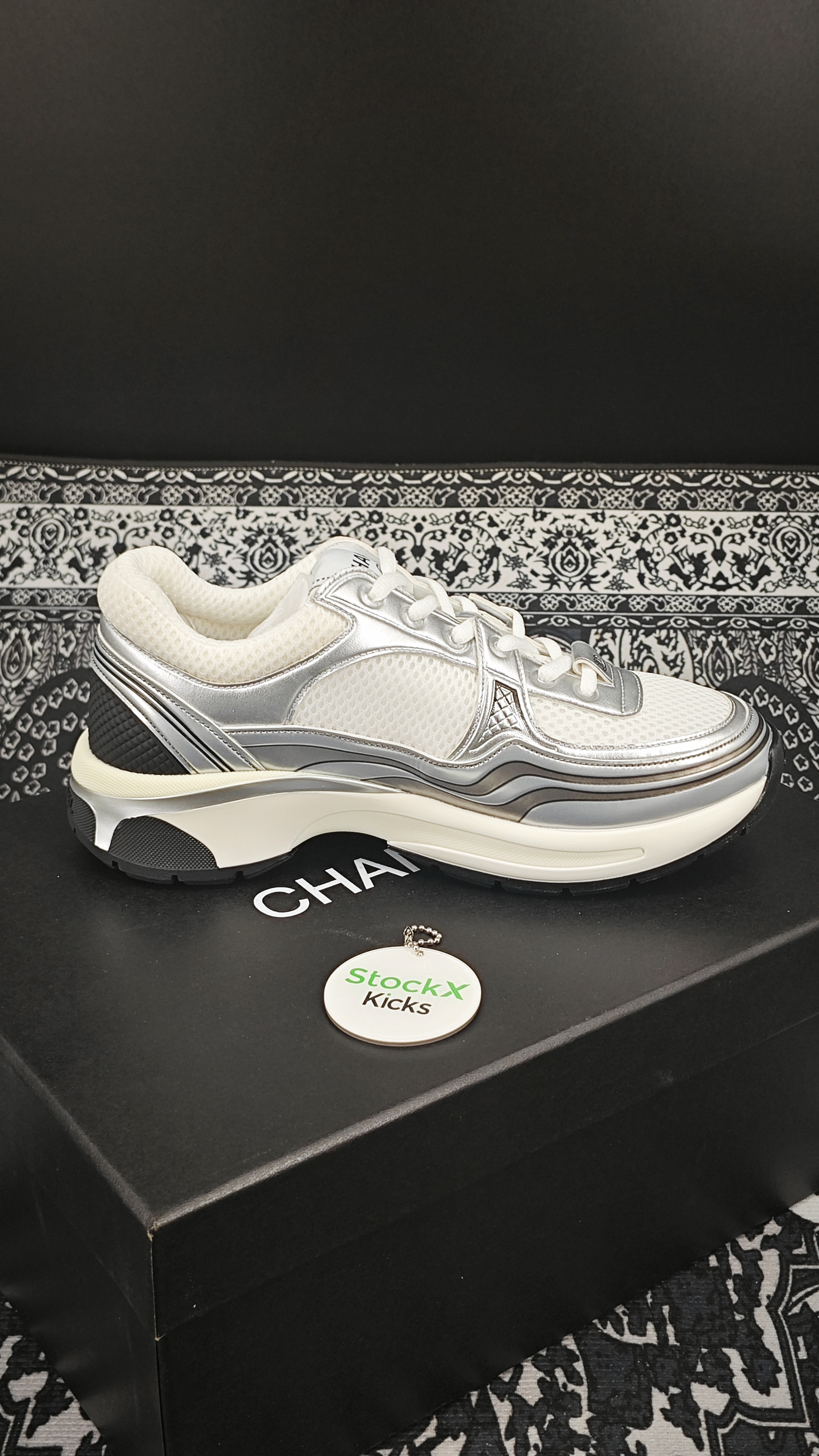 Chanel CC Logo Sneaker Black Silver review Stockxkicks 02